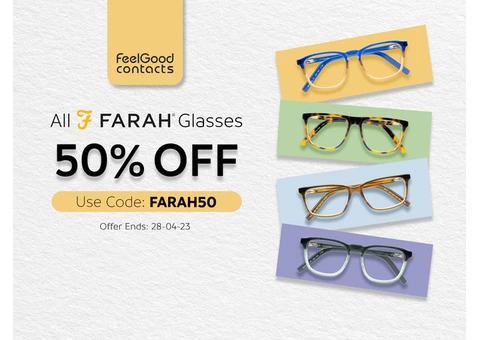 Get 50% Off Farah Glasses in the UK!
