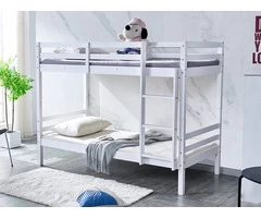 Single Wooden Bunk Bed with Mattresses