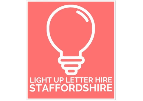 Light Up Letter Hire Staffordshire - 1/5