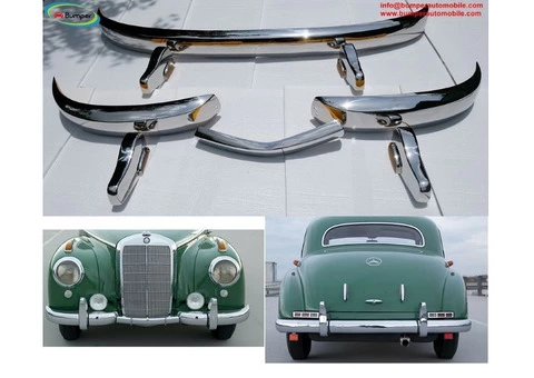 Mercedes W186 300, 300b and 300c bumper (1951-1957) by stainless steel - 1/4