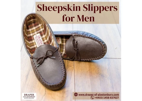 Cosy Sheepskin Slippers For Mens UK
