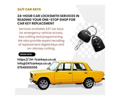 24-Hour Car Locksmith Services in Reading Your One-Stop Shop for Car Key Replacement