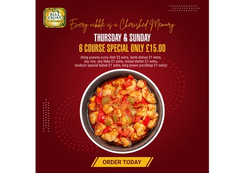 Bill Quay Tandoori | Order INDIAN Takeaway in Bill Quay, Gateshead