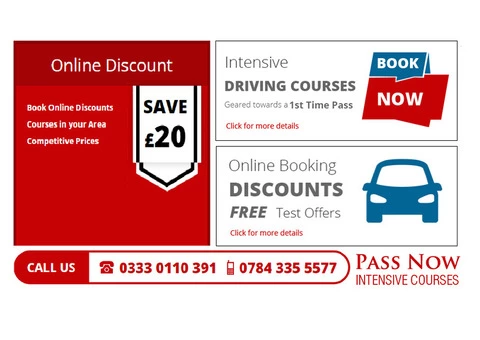 Call Away Pass Now To Start Hourly Driving Course! 03330110391