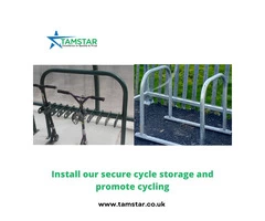 Install our secure cycle storage and promote cycling