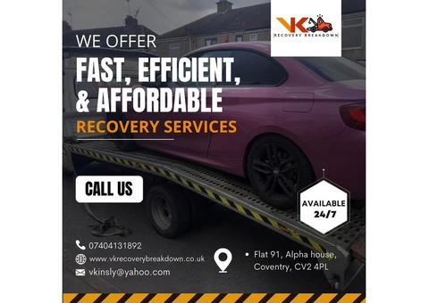 Auto breakdown service in Coventry - VK Recovery Breakdown