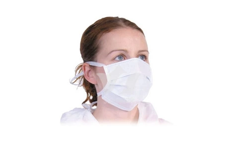 Face Mask with Tie-On Straps, Cleanroom Face Masks