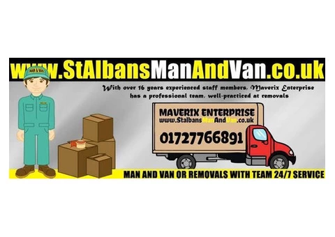 MAN AND A VAN SERVICE WITH A REMOVAL TEAL