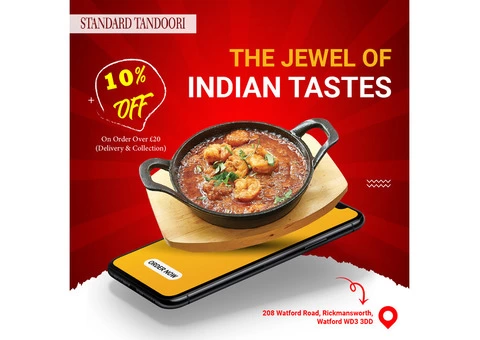 Standard Tandoori | 10% Discount On Order Over £20 (Delivery & Collection)
