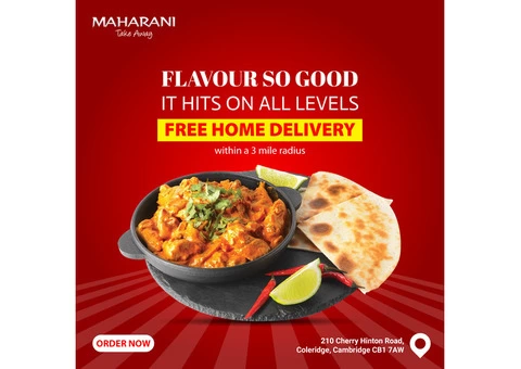 Maharani Takeaway | Your delivery orders come with free home delivery!