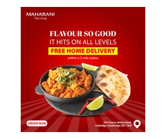 Maharani Takeaway | Your delivery orders come with free home delivery!