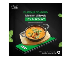 Gandhi’s | Orders over £12 receive a 10% discount Just for collection