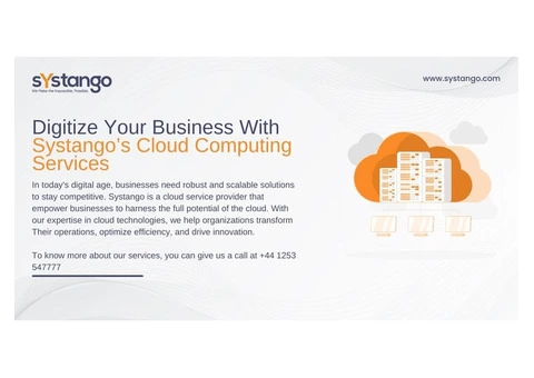 Digitize Your Business With Systango’s Cloud Computing Services