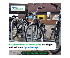 Accommodate 10-100 bicycles in a single unit with our Cycle Storage