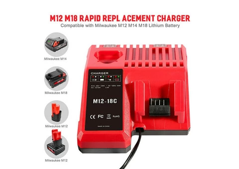 Milwaukee M12-18FC Rapid Charger for M12 M18 Li-ion Batteries