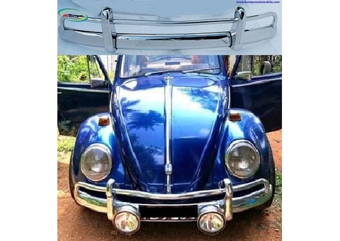 Bumper Volkswagen Beetle USA style (1955-1972) by stainless steel - 1/4
