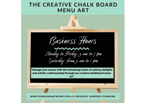 Beyond Words: Chalkboard Menus that Speak the Language of Flavor