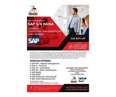 SAP S4 HANA Training and Certification.