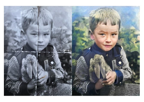 Restoring old photos an old photo photoshop processing - 3/6