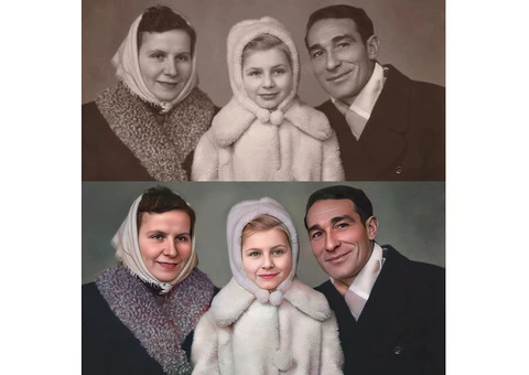 Restoring old photos an old photo photoshop processing - 6/6