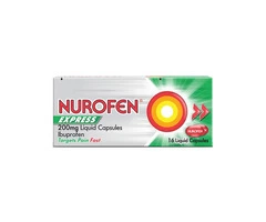 Buy Nurofen Express 200mg Liquid - 16 Capsules– Pharmazon Direct