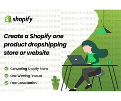 Create a shopify one product dropshipping store or website