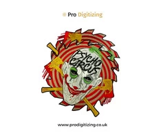 Get the high quality PSYCHO Circus Custom Embroidery Patches in UK