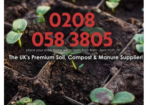 Topsoil and  Mushroom compost for garden plants
