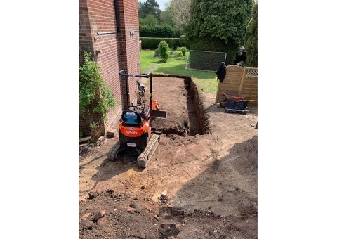mini and micro digger hire with driver - 3/12