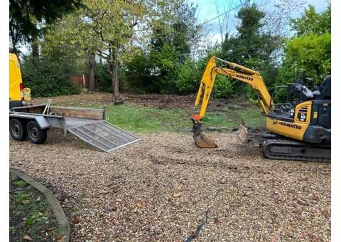 mini and micro digger hire with driver - 7/12