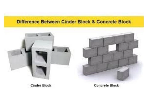 Difference Between Concrete Blocks & Cinder Blocks