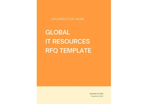 Global IT Resources RFQ Template | RFP Document Template