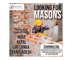 Need well-skilled Masons from India, Nepal