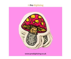 Get the high quality Mushroom Custom Embroidery Patches in UK