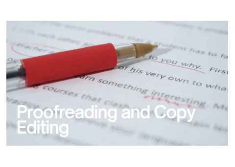 Expert Proofreading and Copy Editing services