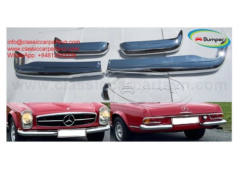 Mercedes Pagode W113 bumpers without over rider (1963 -1971) models 230SL 250SL 280SL - 1/4