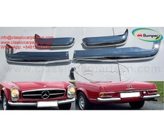 Mercedes Pagode W113 bumpers without over rider (1963 -1971) models 230SL 250SL 280SL