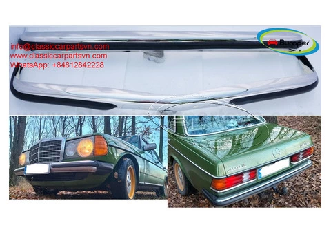 Mercedes W123 Sedan bumper (1976–1985) by stainless steel - 1/4