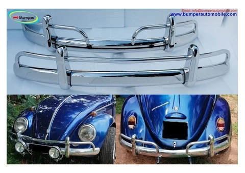 Volkswagen Beetle USA style bumper (1955-1972) by stainless steel - 1/4