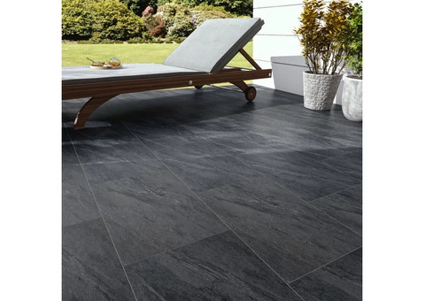 Black Porcelain Paving: For a timeless and elegant outdoor space