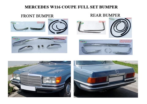 Mercedes W116 coupe bumper EU style (1972-1980) - 1/6