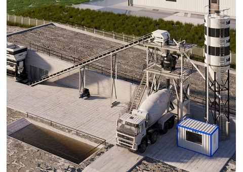 CONCRETE BATCHING PLANT 30 m3 – PAN MIXER- FREE SHIPPING - 4/6