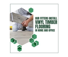 Our Fitters Install Vinyl Timber Flooring in Home and Office