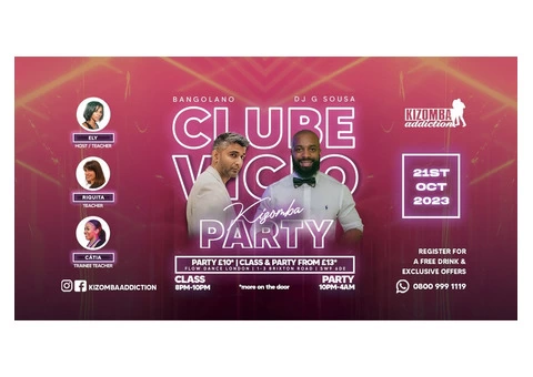 Clube Vicio:  Kizomba Party & Classes with DJ G Sousa