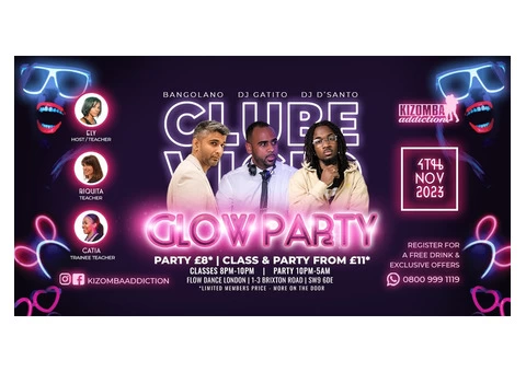 Clube Vicio:  Glow Party Edition - Kizomba Party & Classes