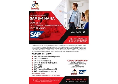 SAP S4 HANA Training and Certification.