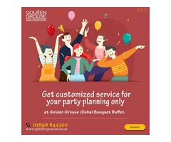 Get customized service for your party planning from Golden Grouse
