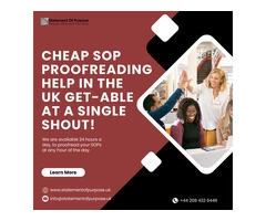 Get the affordable SOP Proofreading Service in the UK