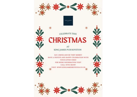 Christmas Bookings at King James Royston Pub