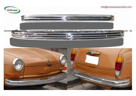 Volkswagen Type 3 bumper (1970-1973) in stainless steel - 1/4